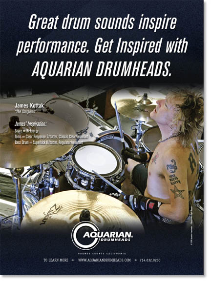 Aquarian Drumhead -James Kottak
