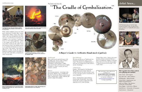 Bosphorus Cymbals - Newsletter