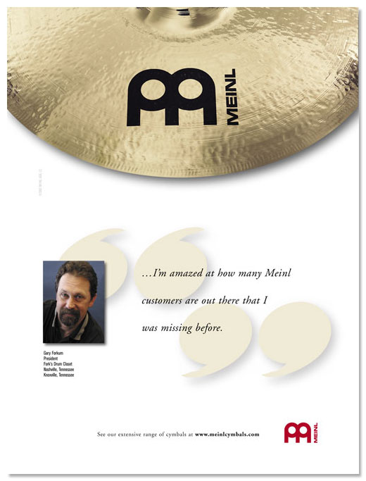 Meinl Cymbals/ Percussion Drum Business Magazine Ad