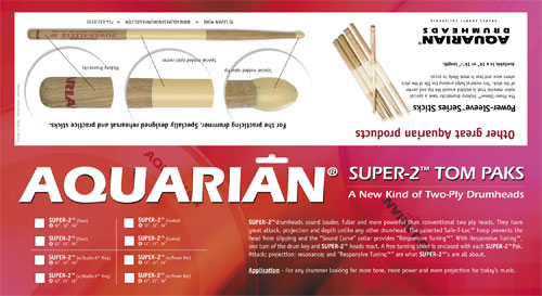 AQUARIAN DRUM HEADS - Super 2